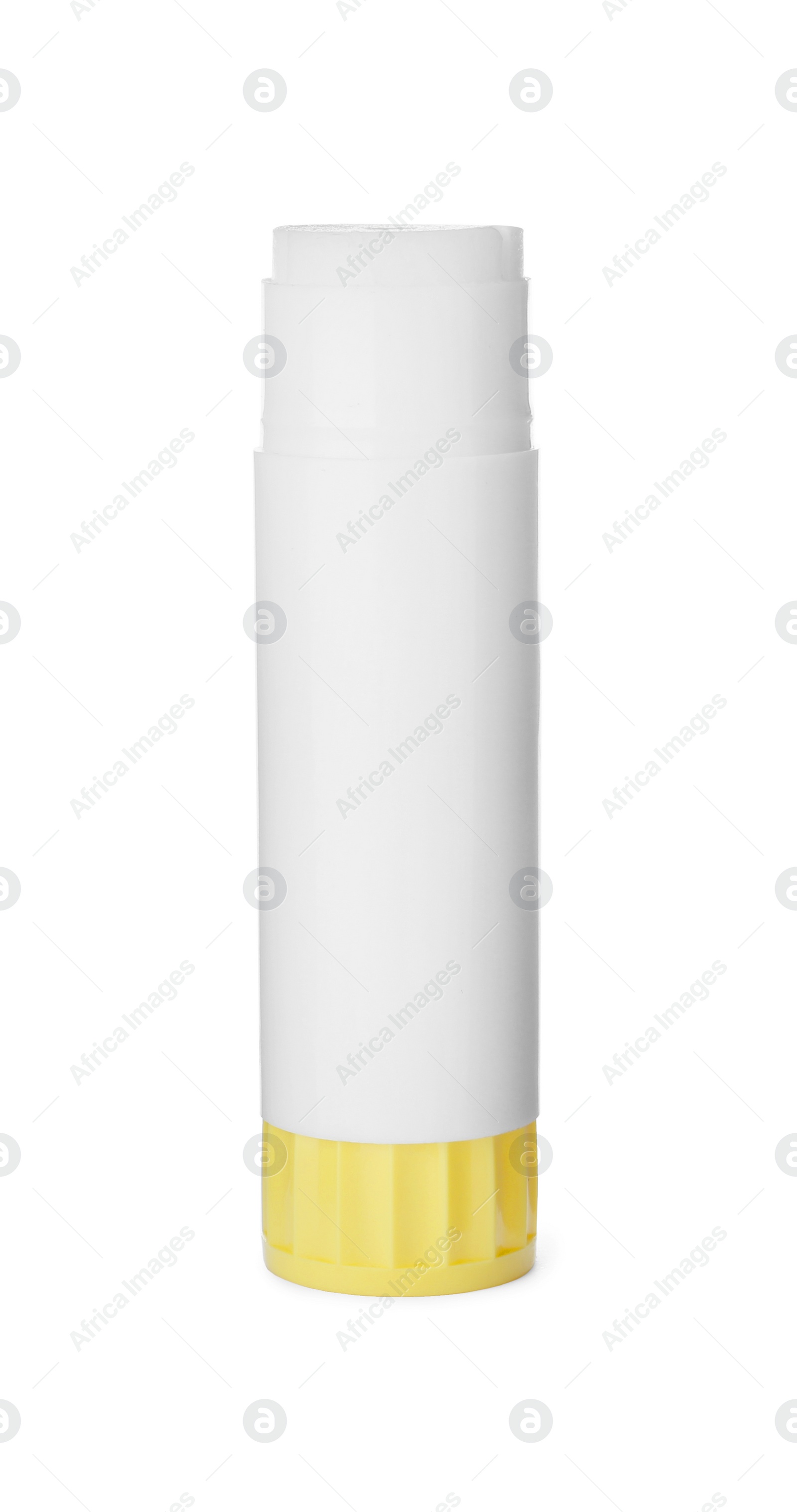Photo of Open blank glue stick isolated on white