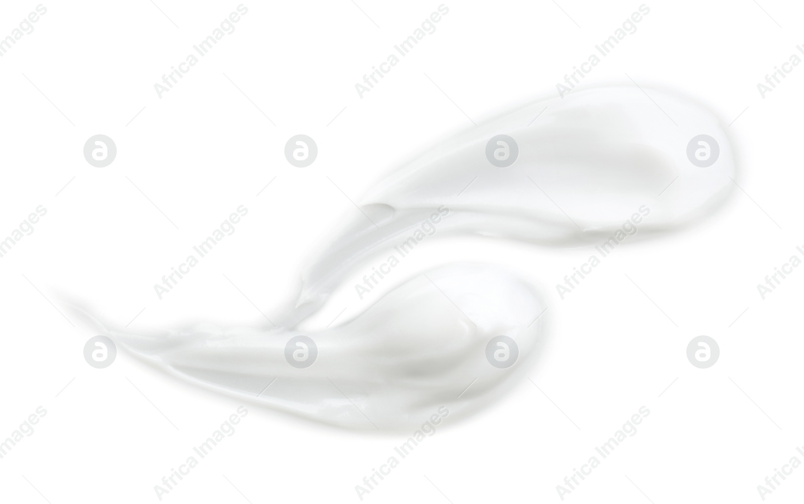 Photo of Sample of natural body cream on white background