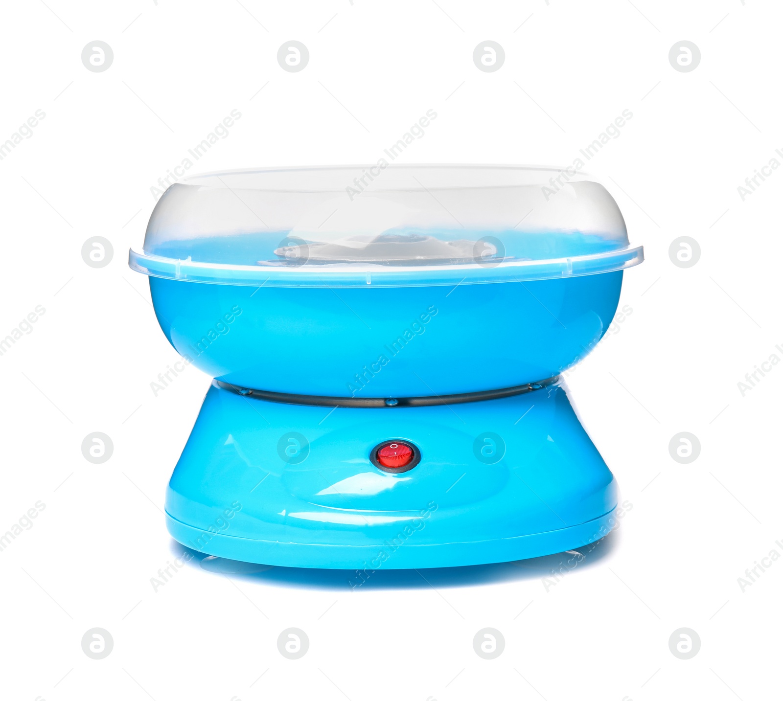 Photo of Portable candy cotton machine on white background