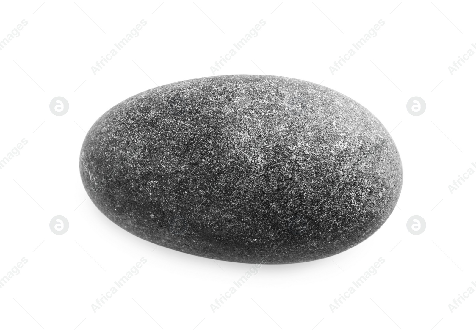 Photo of Grey spa stone isolated on white, top view