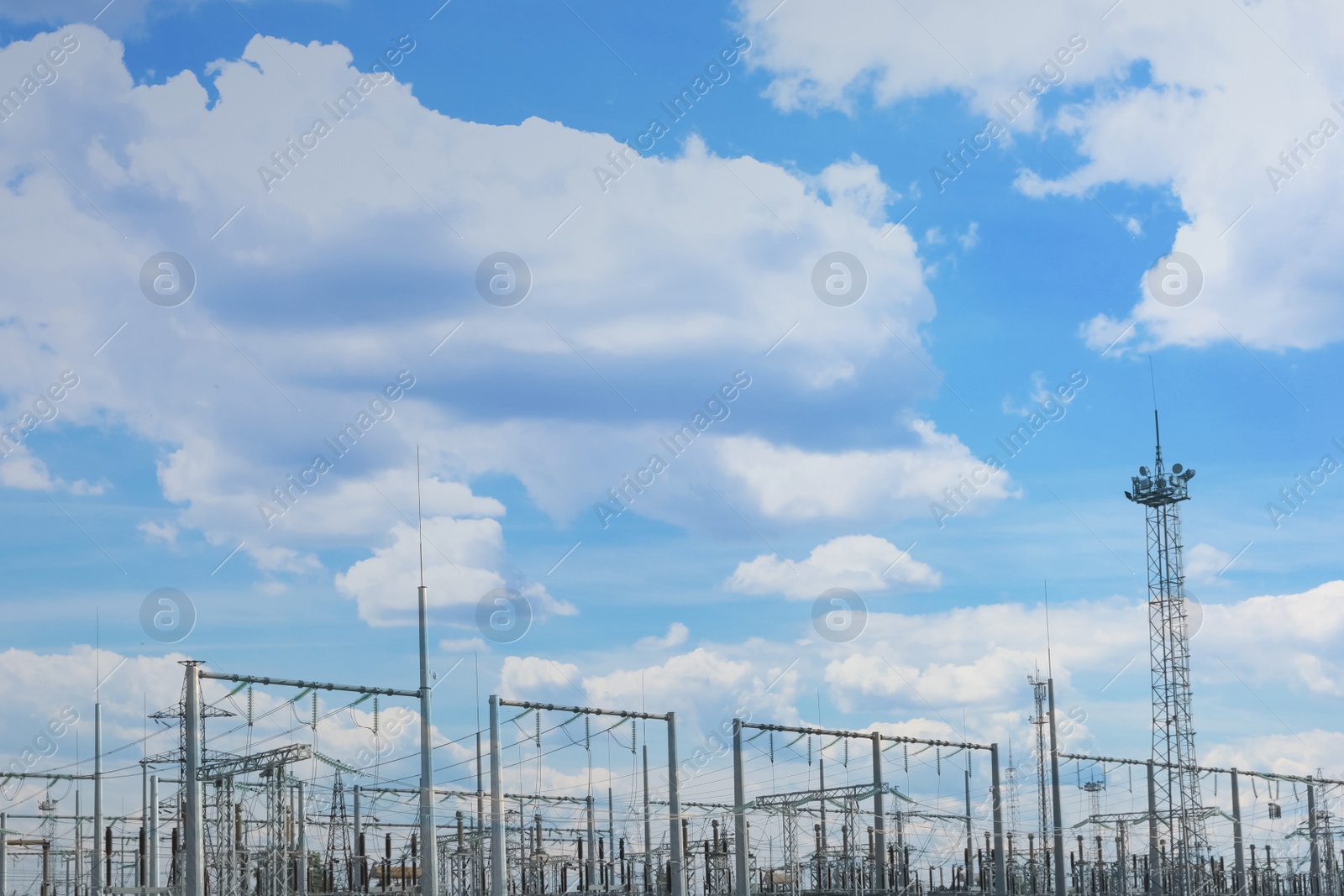 Photo of Modern electrical substation outdoors on sunny day