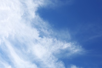 Photo of Picturesque blue sky with white clouds on sunny day