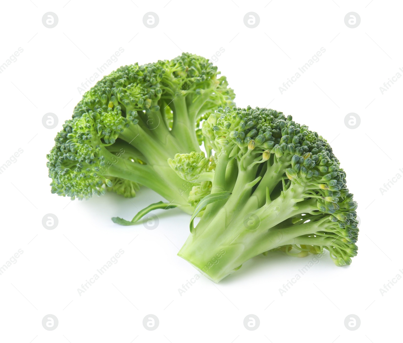 Photo of Fresh broccoli isolated on white. Edible green plant