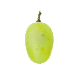 Photo of One ripe green grape isolated on white