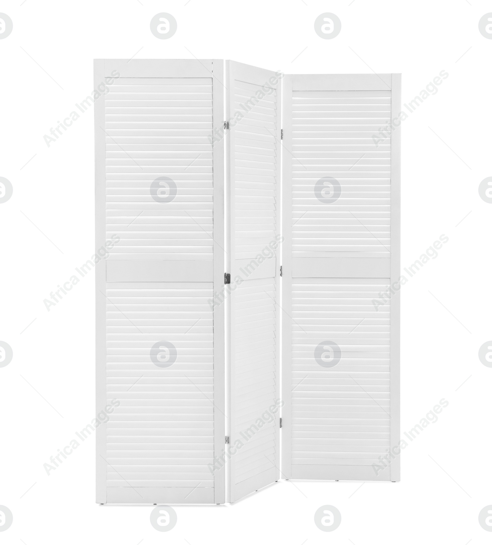 Photo of Folding screen isolated on white. Interior element