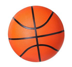 One basketball ball isolated on white. Sport equipment