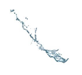 Photo of Abstract splash of water on white background