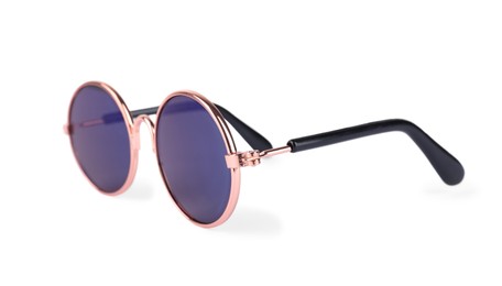 Photo of Stylish sunglasses isolated on white. Fashion accessory