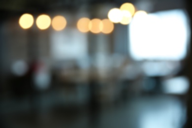 Blurred view of modern comfortable office interior