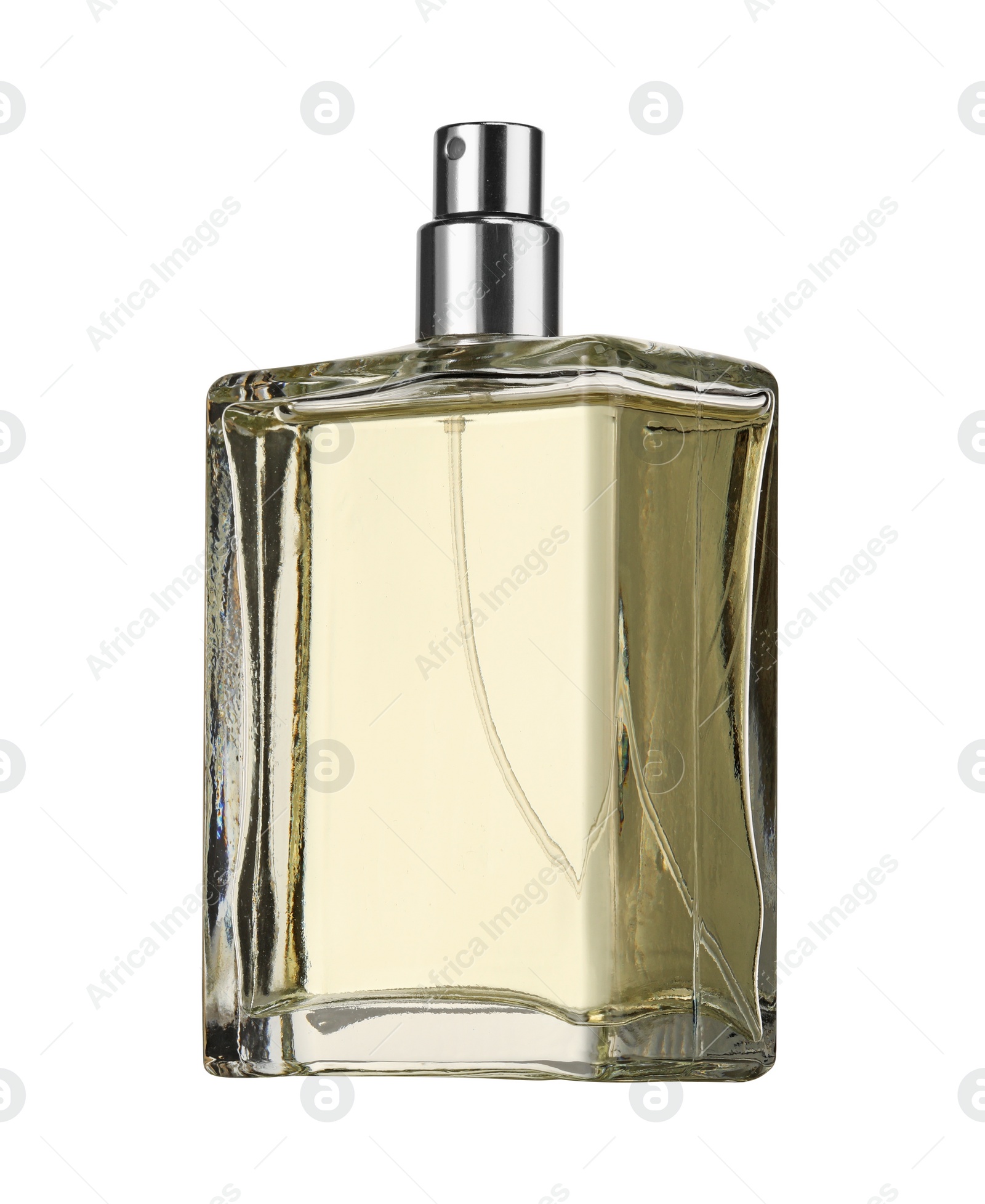 Photo of Luxury perfume in bottle isolated on white