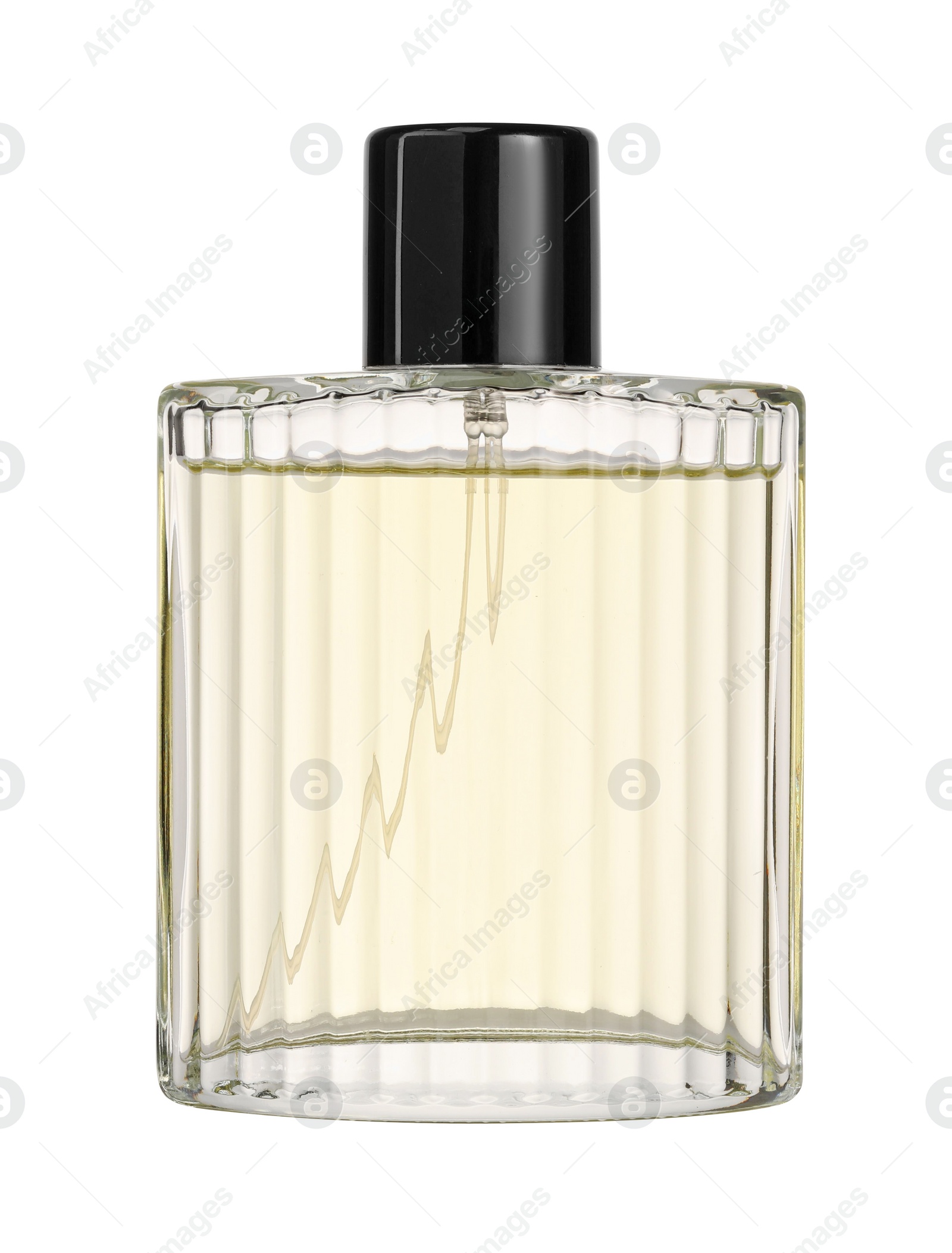 Photo of Luxury perfume in bottle isolated on white