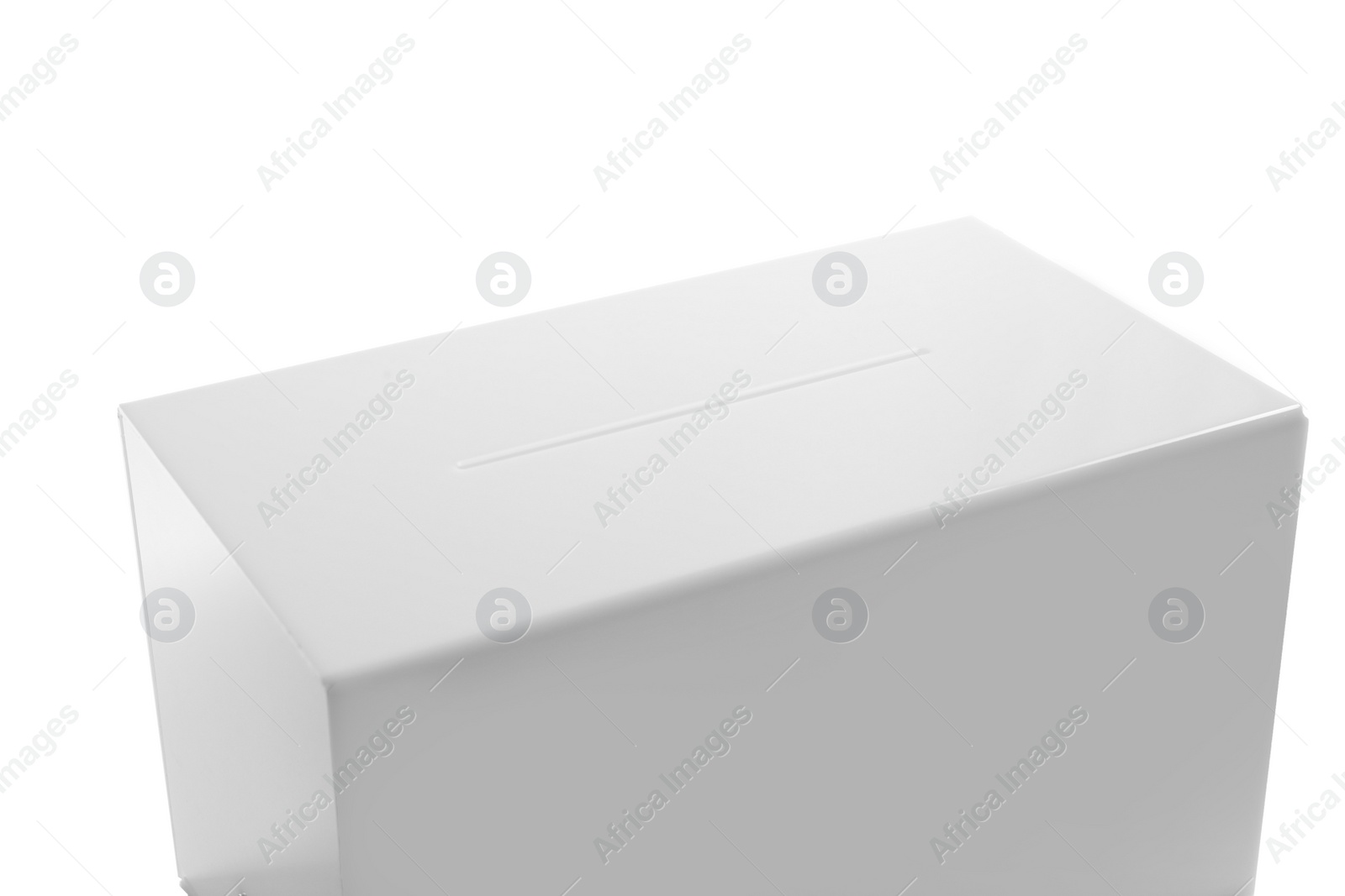 Photo of Ballot box on white background. Election time