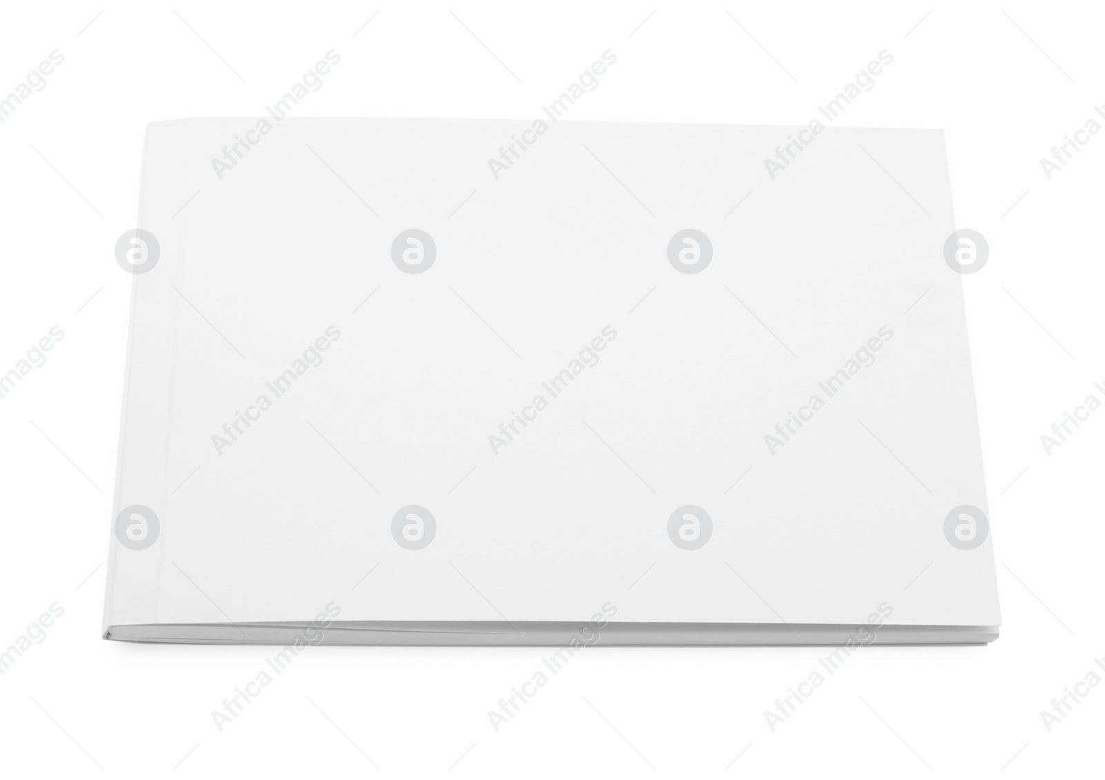 Photo of Blank paper brochure isolated on white. Mockup for design