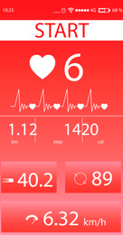 Illustration of  fitness tracker app. Sport lifestyle