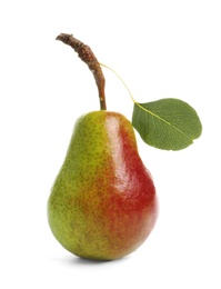 Photo of Whole ripe pear on white background