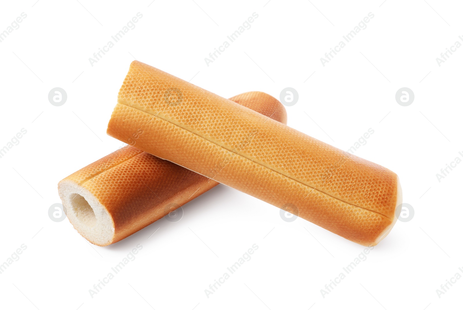 Photo of Fresh hot dog buns isolated on white