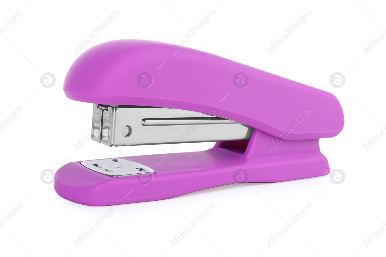 Photo of One new bright stapler isolated on white
