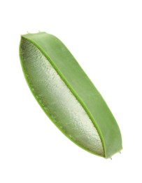 Photo of Green aloe vera slice isolated on white