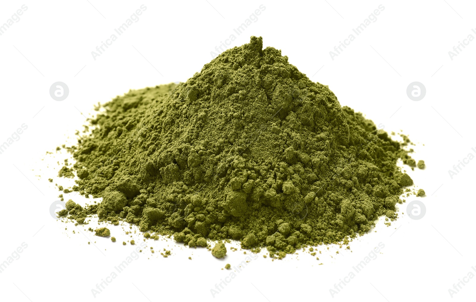 Photo of Heap of henna powder isolated on white