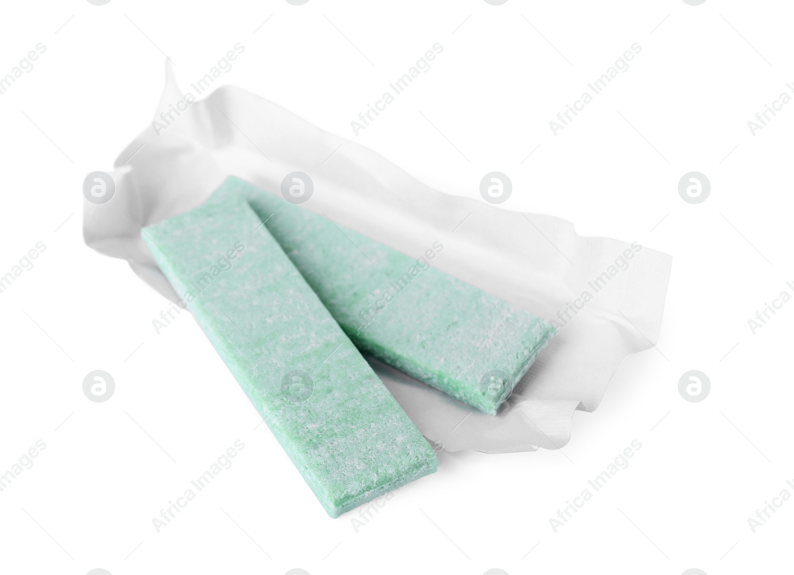 Photo of Sticks of tasty chewing gum isolated on white