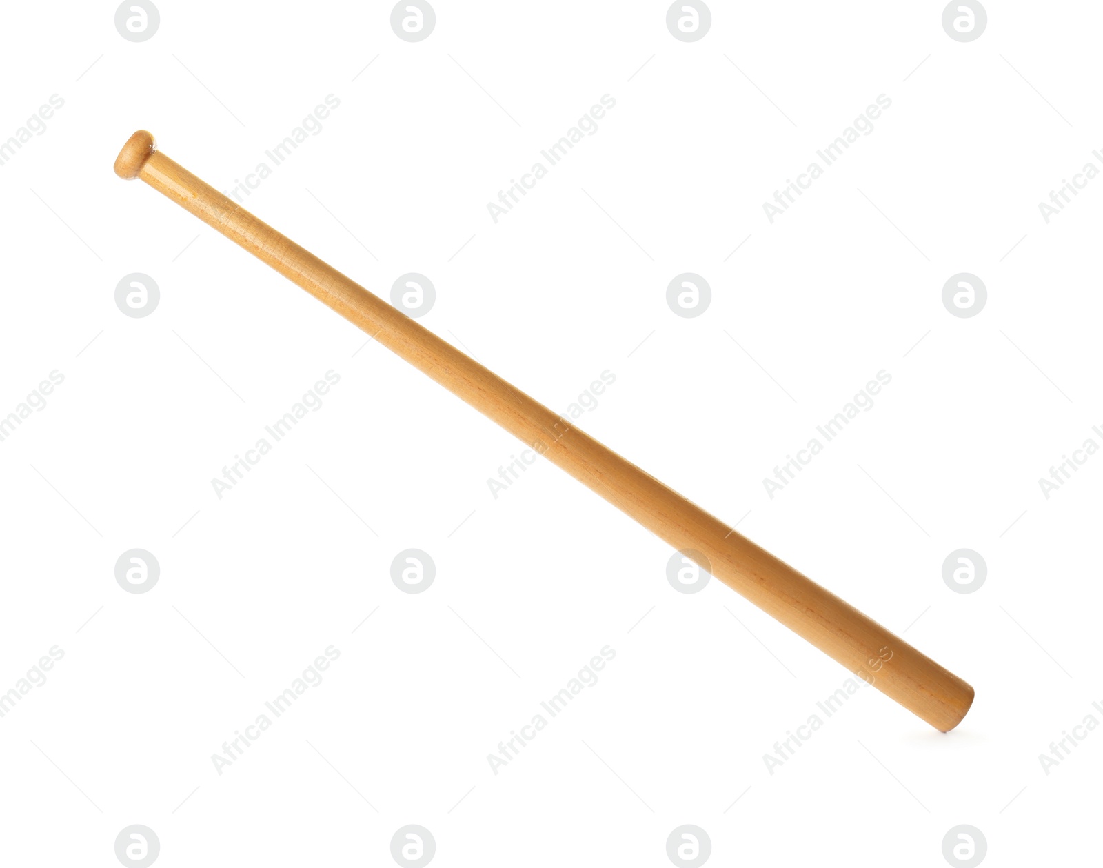 Photo of Wooden baseball bat isolated on white. Sportive equipment