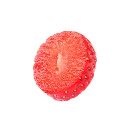 Photo of Piece of delicious ripe strawberry isolated on white