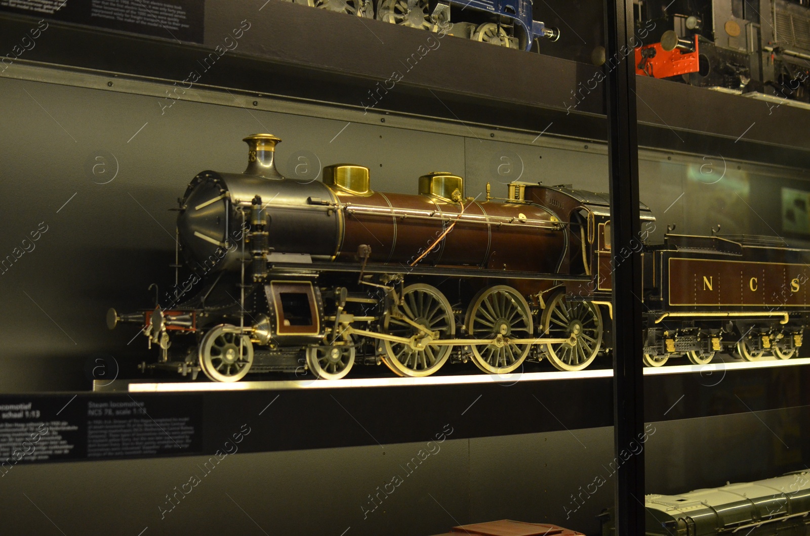 Photo of Utrecht, Netherlands - July 23, 2022: Model of old train on display in Spoorwegmuseum