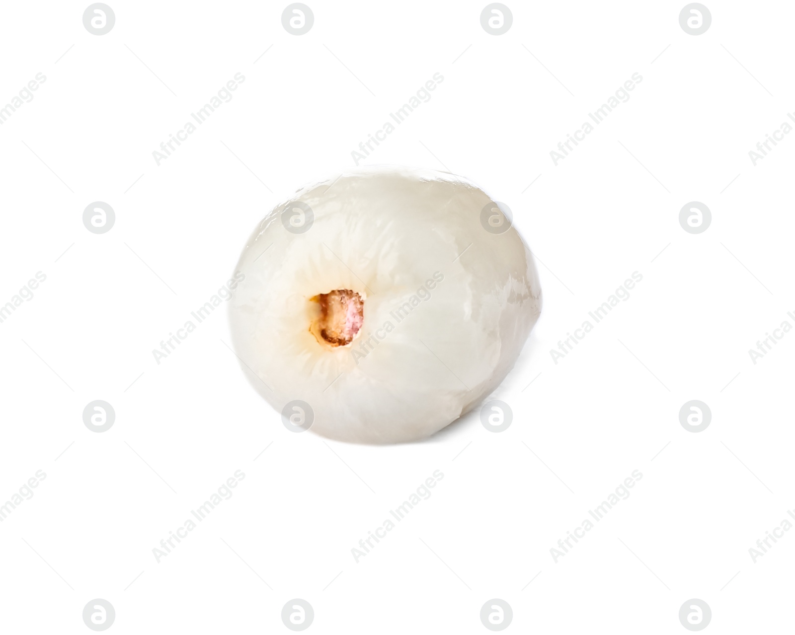 Photo of Peeled ripe lychee fruit isolated on white