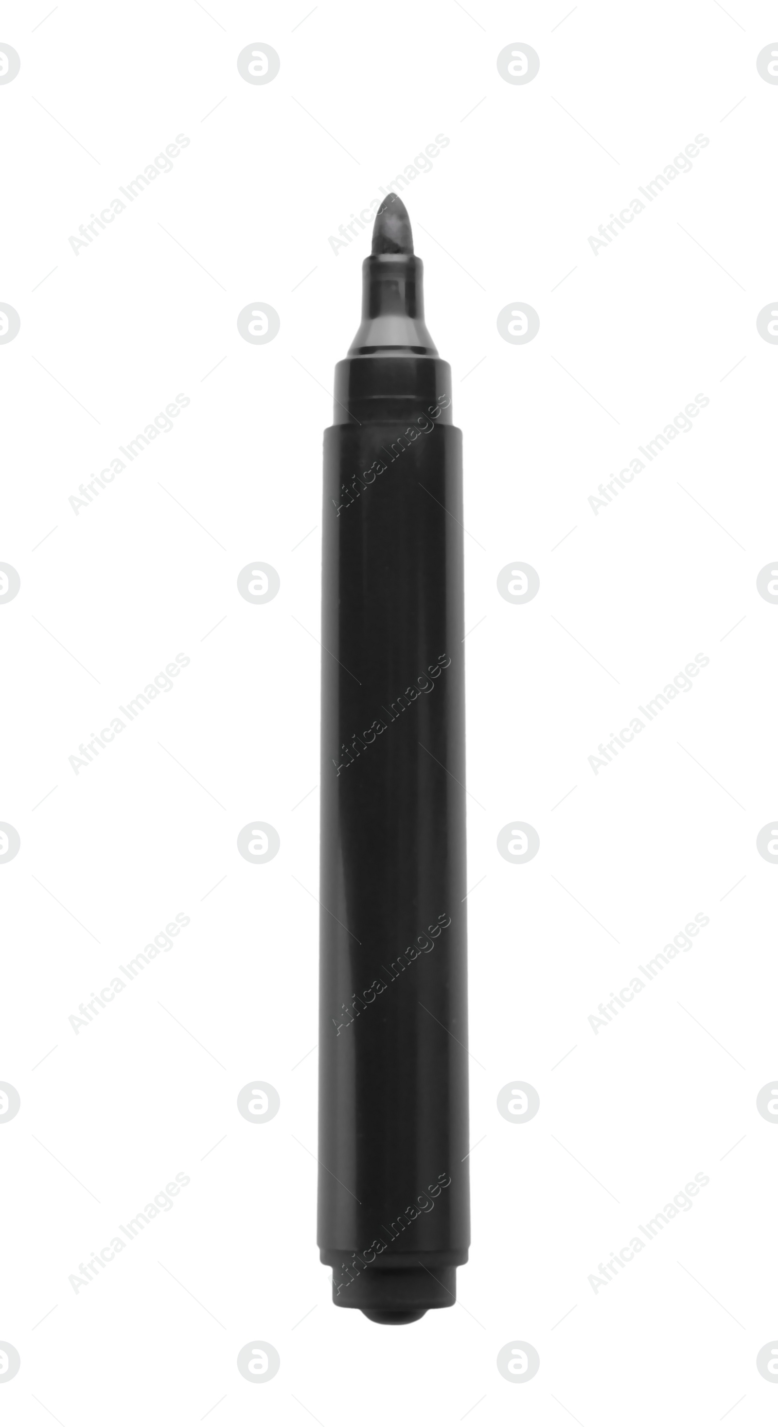 Photo of Bright color felt pen isolated on white. School stationery