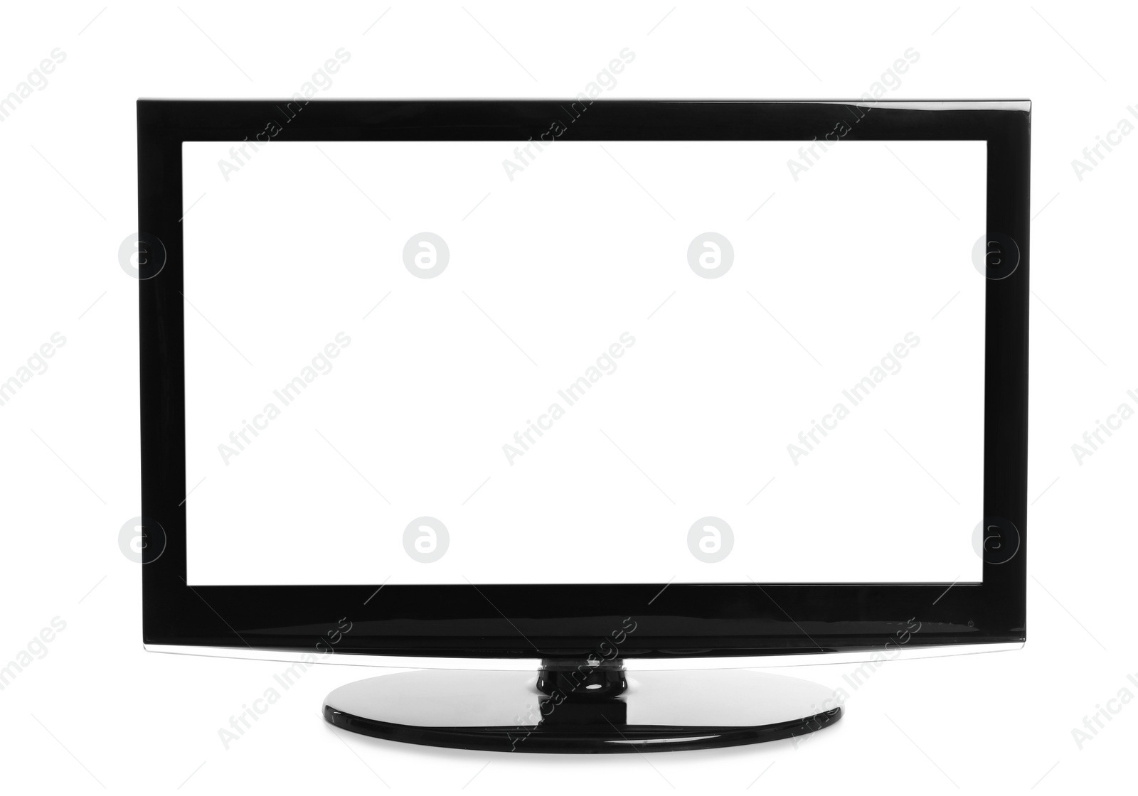 Image of Modern plasma TV on white background. Space for design