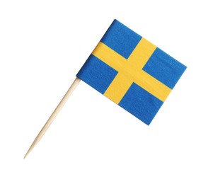 Photo of Small paper flag of Sweden isolated on white