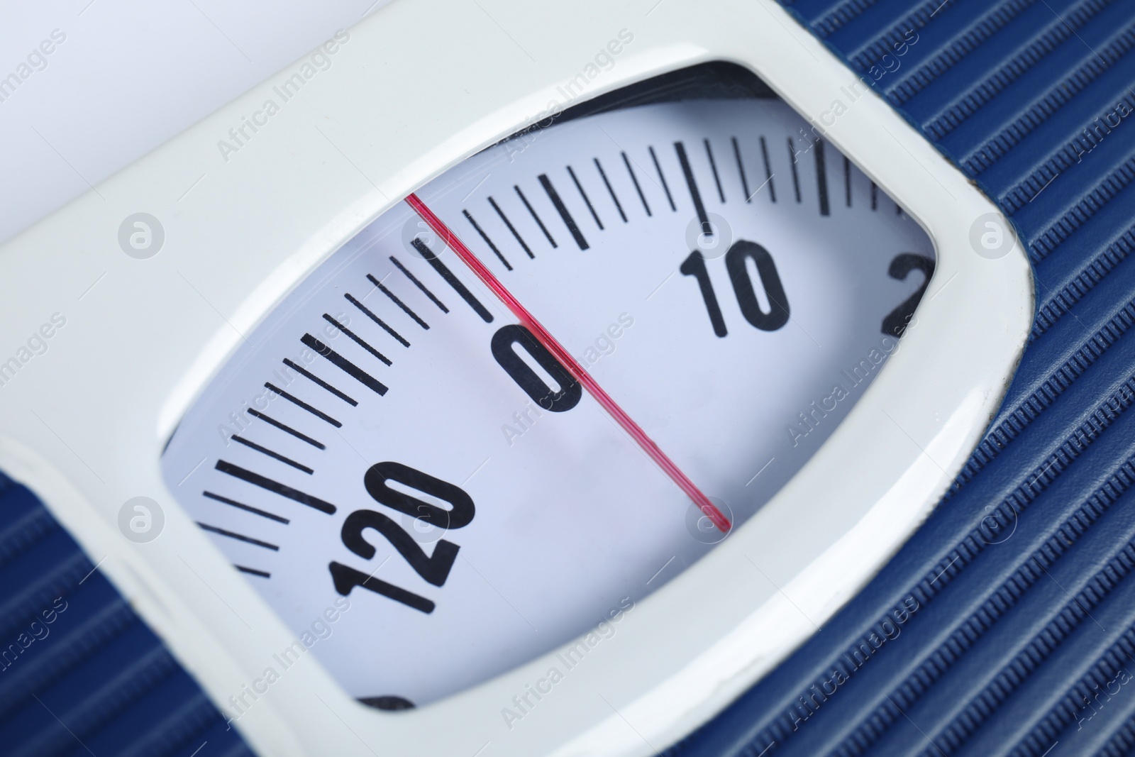 Photo of Modern scales, closeup view. Diet and weight loss