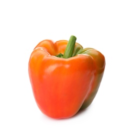 Raw ripe paprika pepper on white background