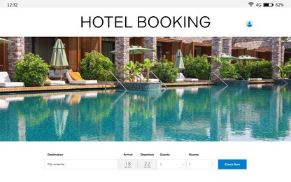 Image of Online hotel booking website interface with information