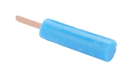 Delicious ice pop on white background. Fruit popsicle