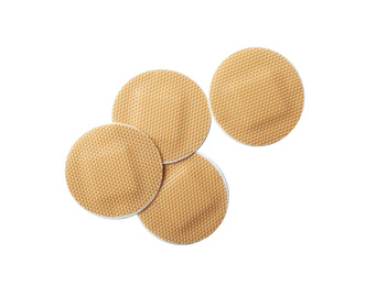 Photo of Medical sticking plasters isolated on white. First aid item