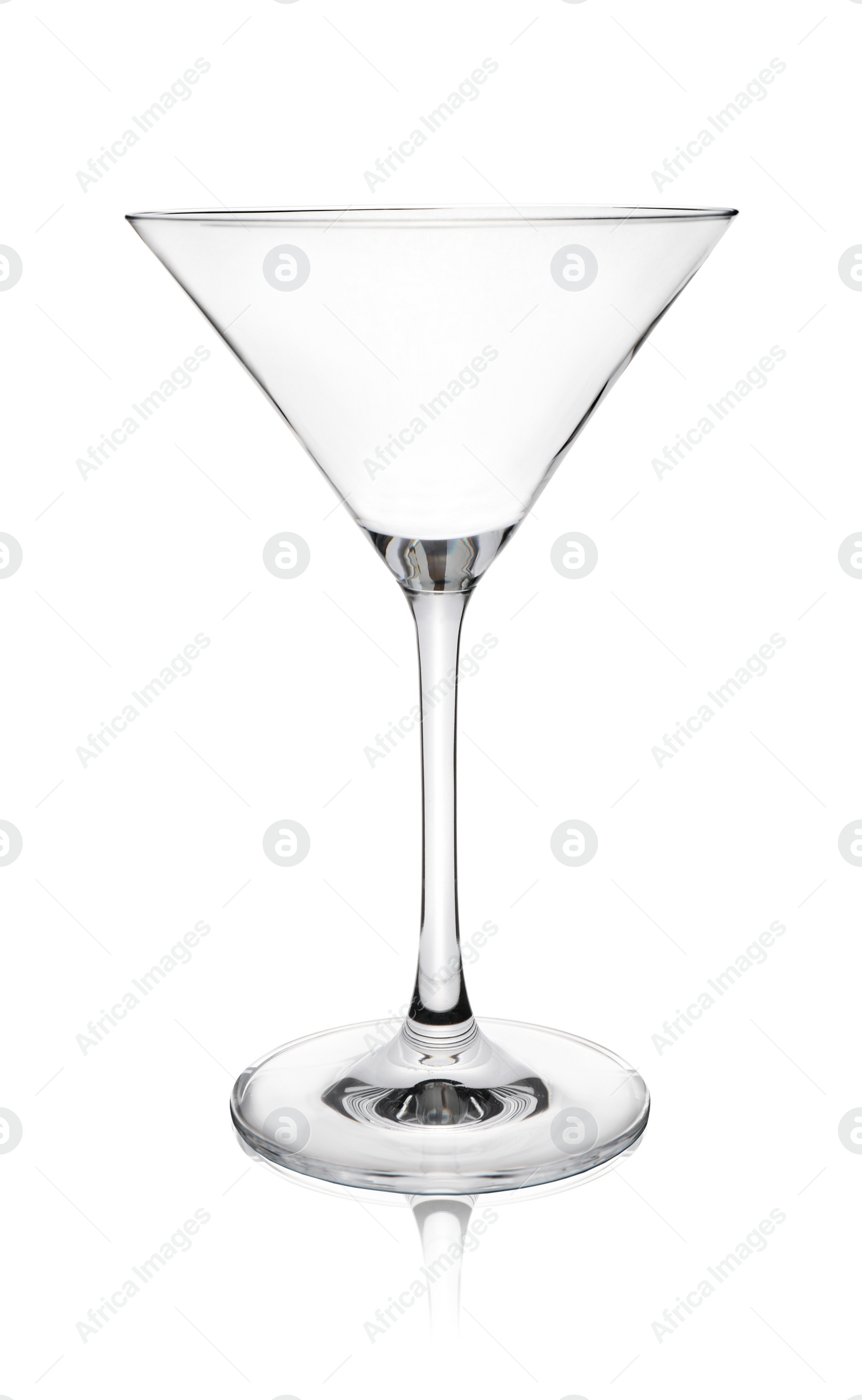 Photo of Empty clean cocktail glass isolated on white