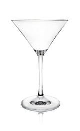 Empty clean cocktail glass isolated on white