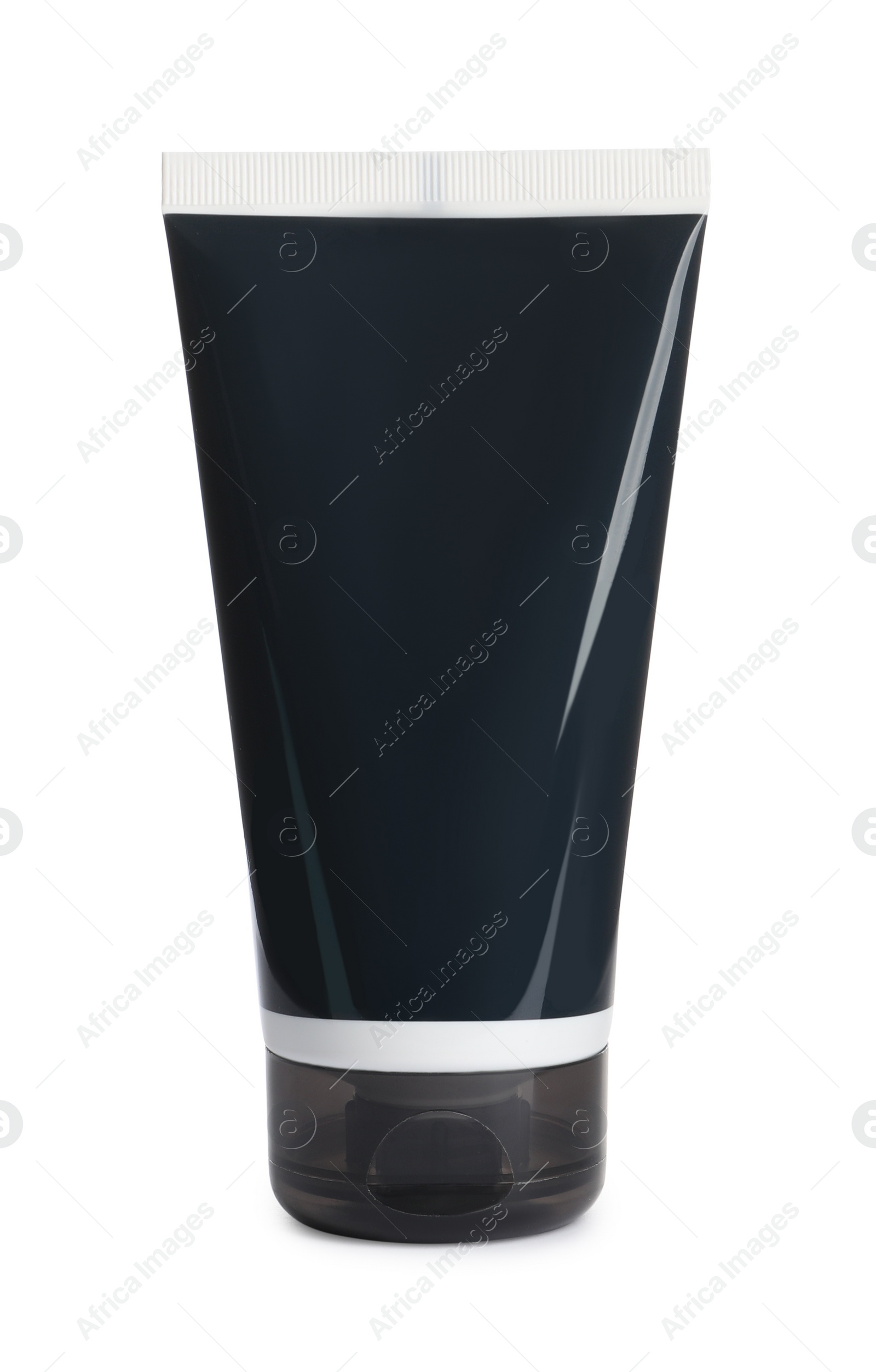 Photo of Tube of men's facial cream isolated on white. Mockup for design