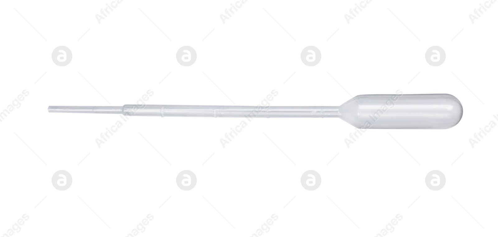 Photo of Transfer pipette on white background. Medical item
