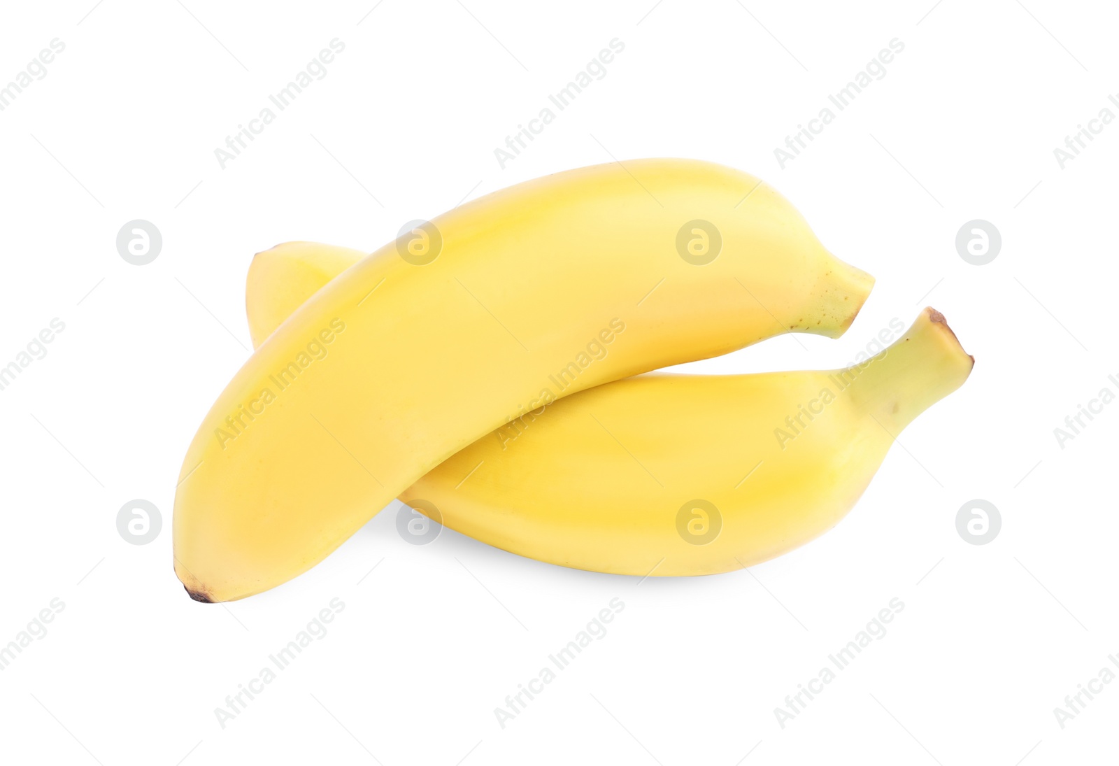 Photo of Sweet ripe baby bananas isolated on white