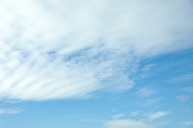 Photo of Beautiful blue sky with white clouds on sunny day