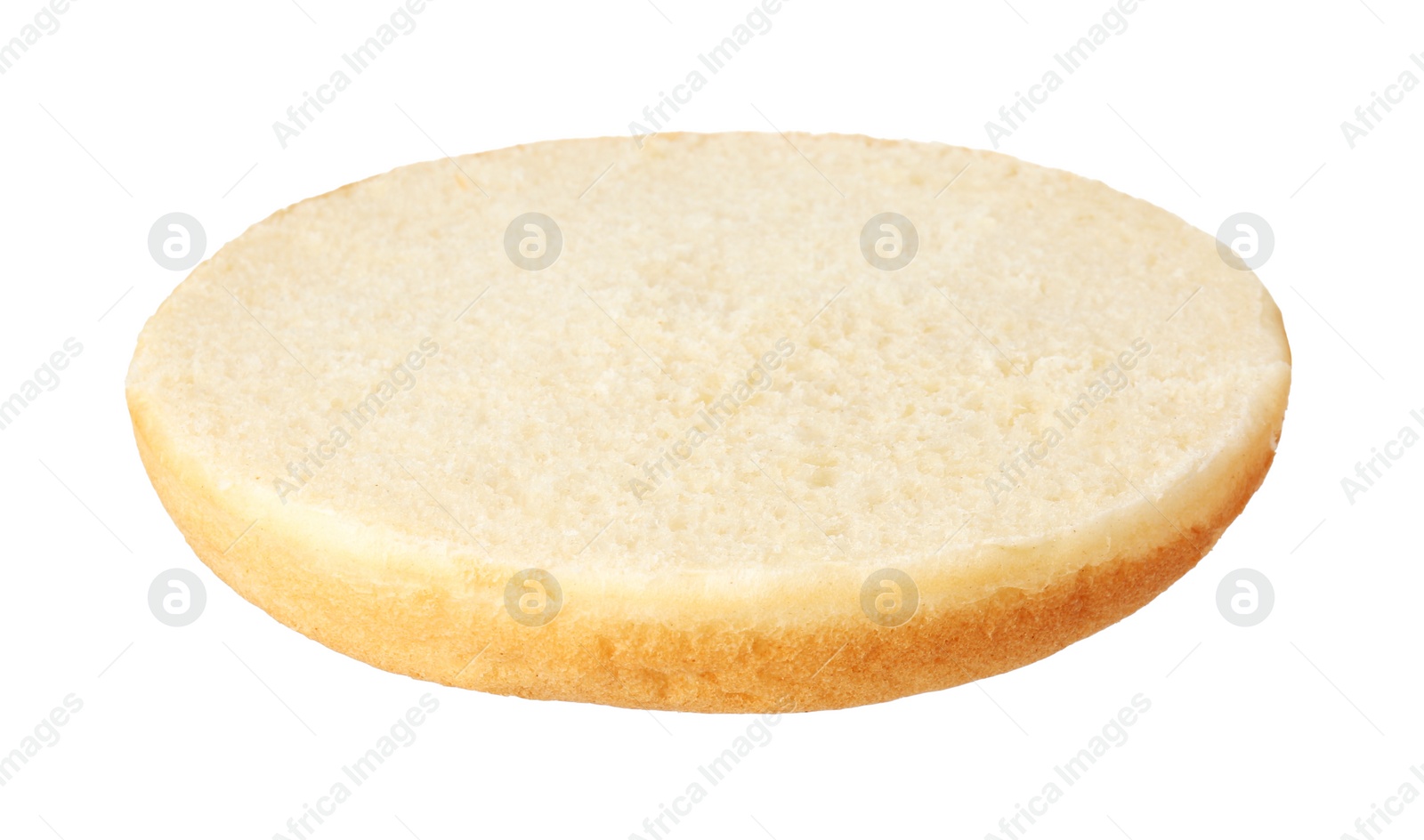 Photo of Half of fresh burger bun isolated on white