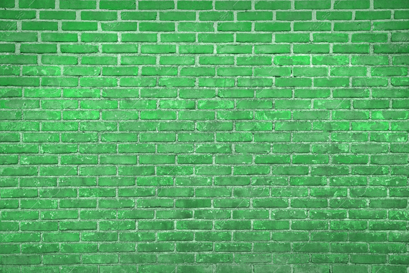 Image of Texture of light green brick wall as background