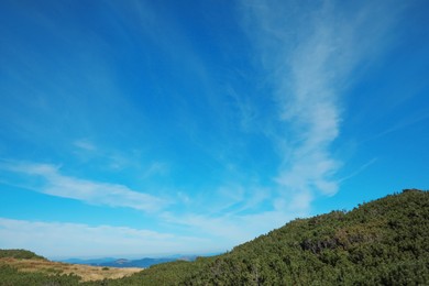 Picturesque view of sky with clouds over mountains