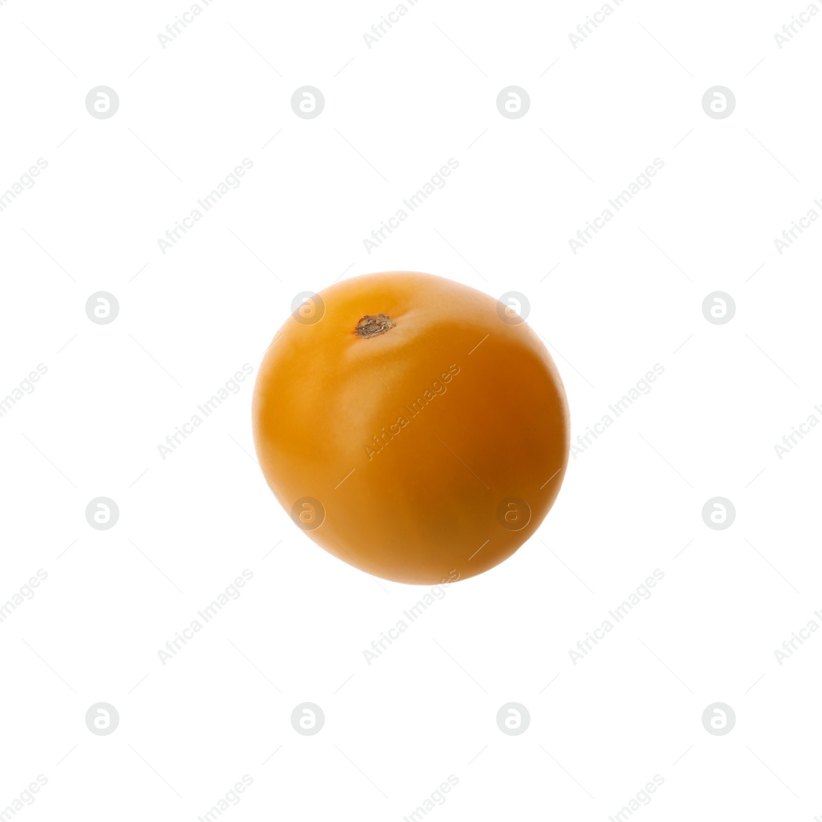 Photo of Delicious ripe yellow tomato isolated on white