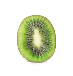 Photo of Cut kiwi isolated on white. Exotic fruit