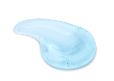 Photo of Sample of transparent cosmetic gel on light background