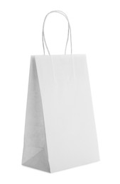 Blank paper bag on white background. Space for design