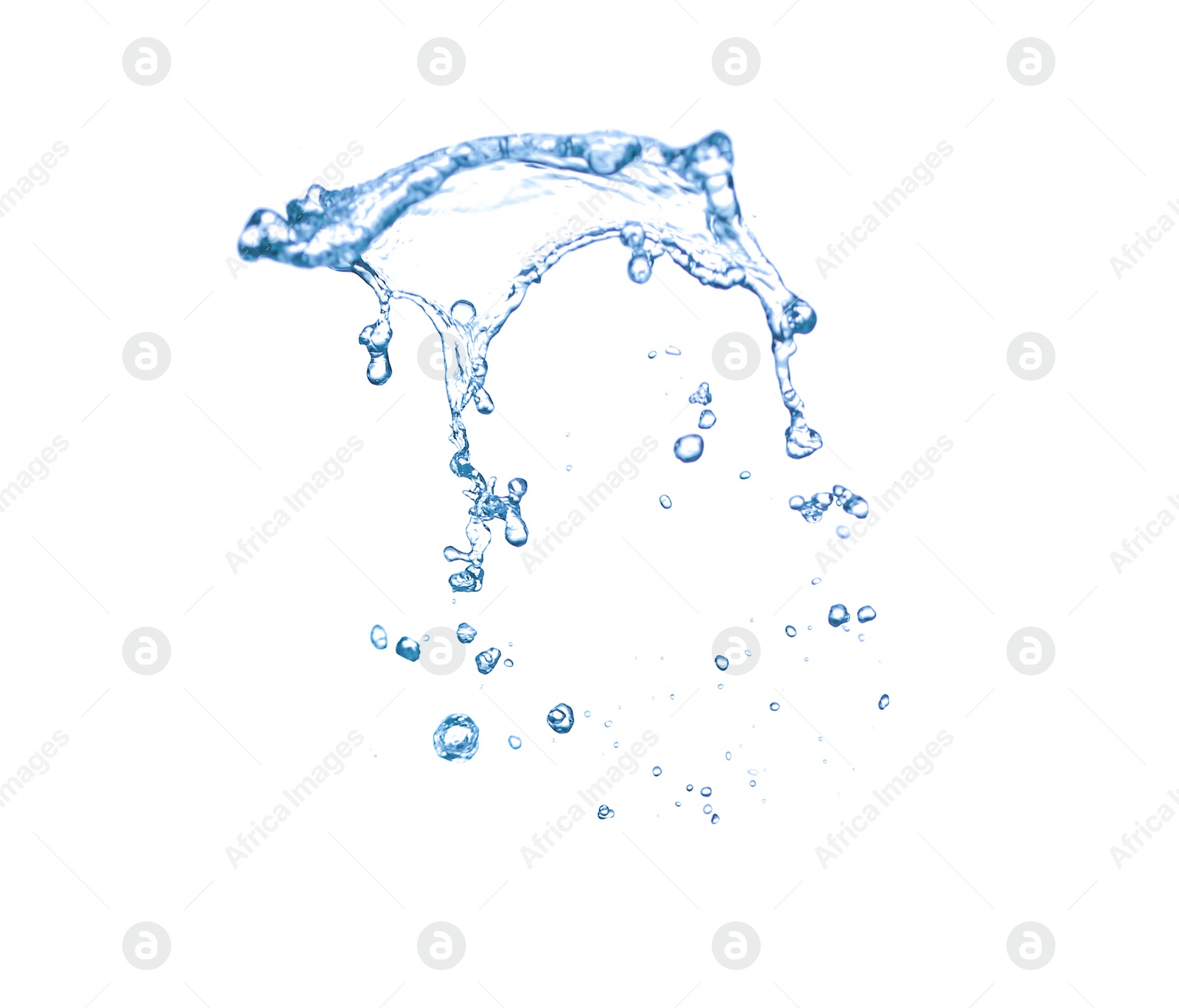 Photo of Abstract splash of water on white background